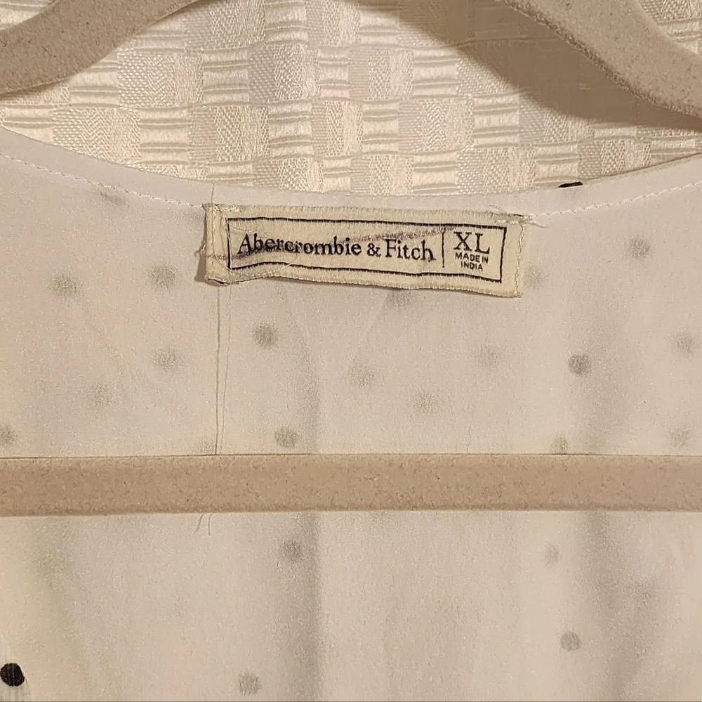 White Polka Dot Mini Dress Button Up Light And Airy Lanacore - Picture 7 of 9